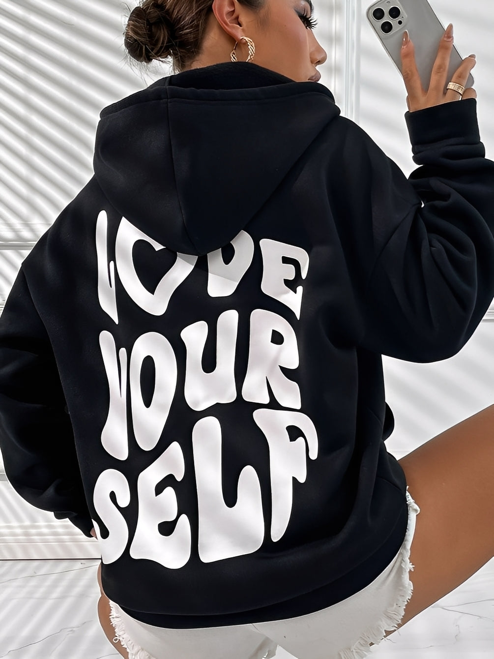 Marian - Μοντέρνα φούτερ με σχέδιο δήλωσης για γυναίκες