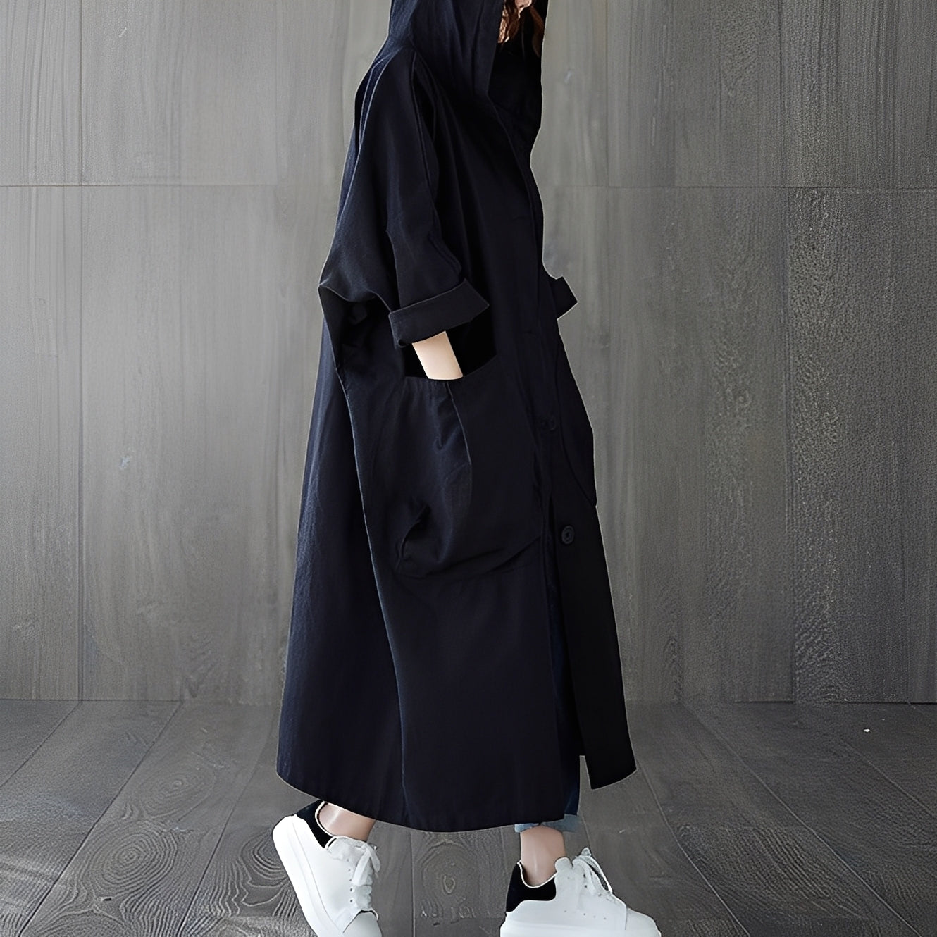 Myranda - Modern Trenchcoat with Pockets for Women