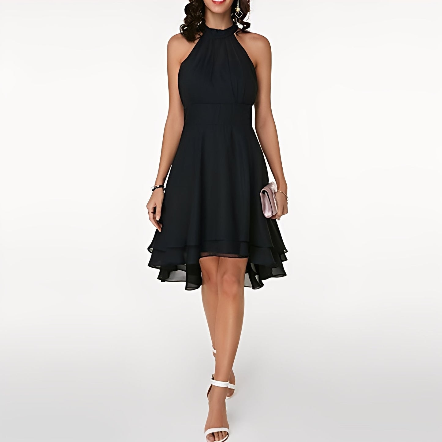 Melissa - Robe en chiffon avec volants ludiques pour femmes