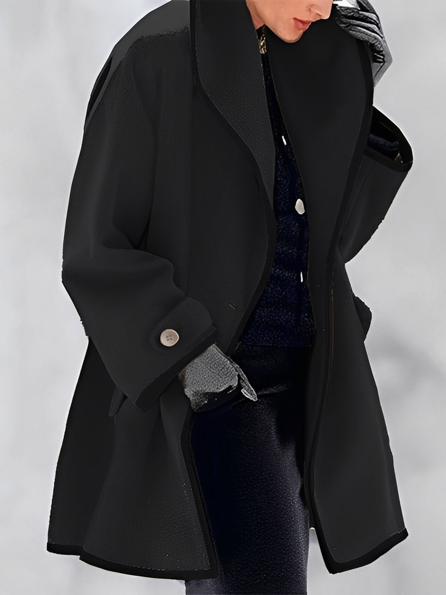 Whitney - Classic long wool coat for women