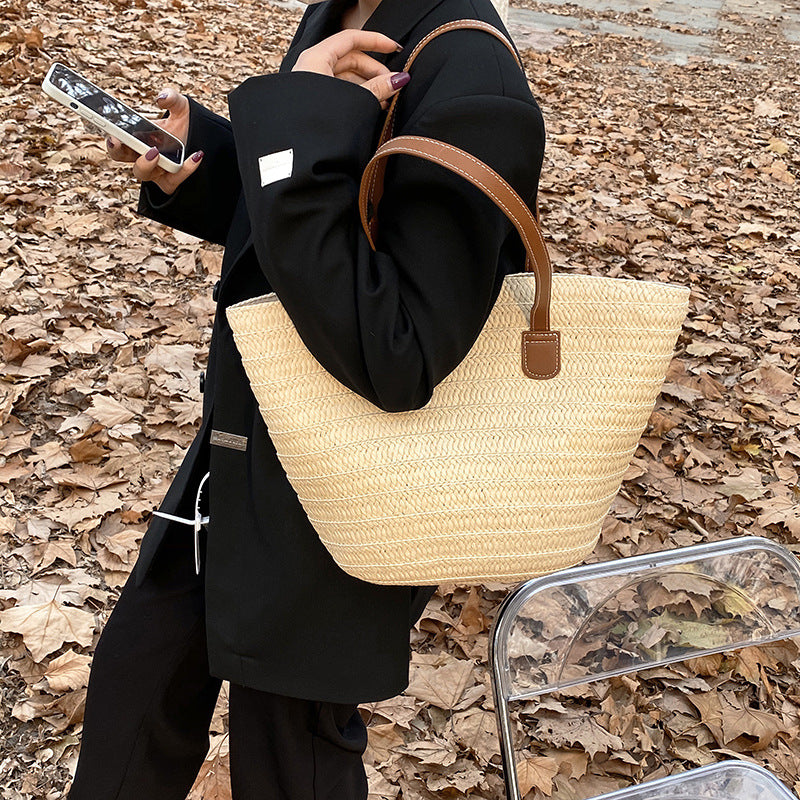 Shelley - Στιλάτη Ψάθινη Τσάντα για Γυναίκες