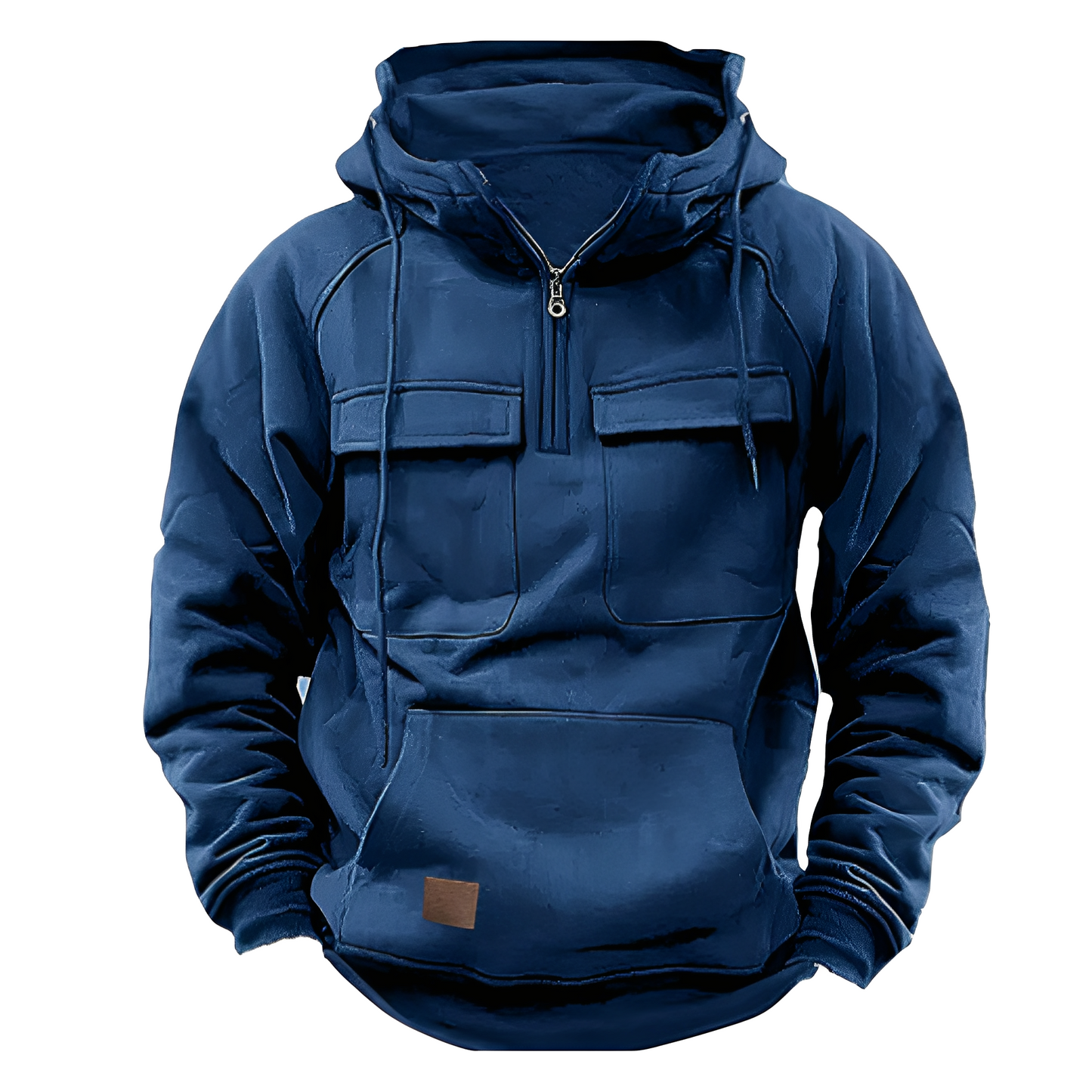 Malcom - Κλασικό hoodie με πολλαπλές τσέπες για άνδρες