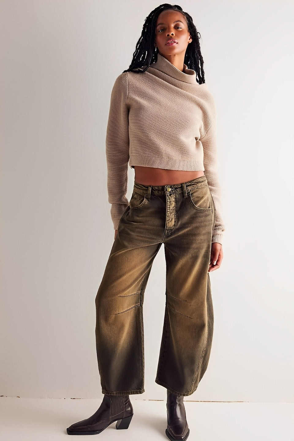 Adrienne - Classic wide cut barrel jeans for women