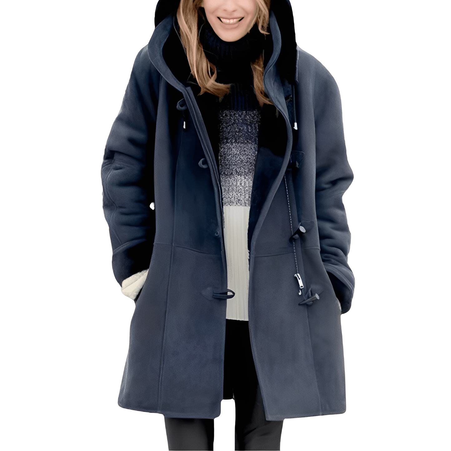 Madilyn - Relaxed Dufflecoat with Hood for Women