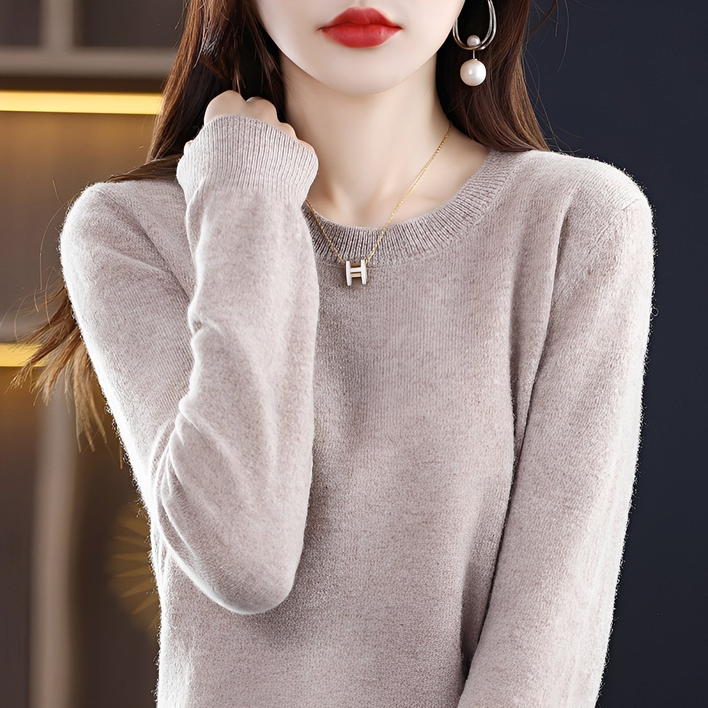 Julia - Ελαφρύς, στενός μάλλινος πουλόβερ για γυναίκες