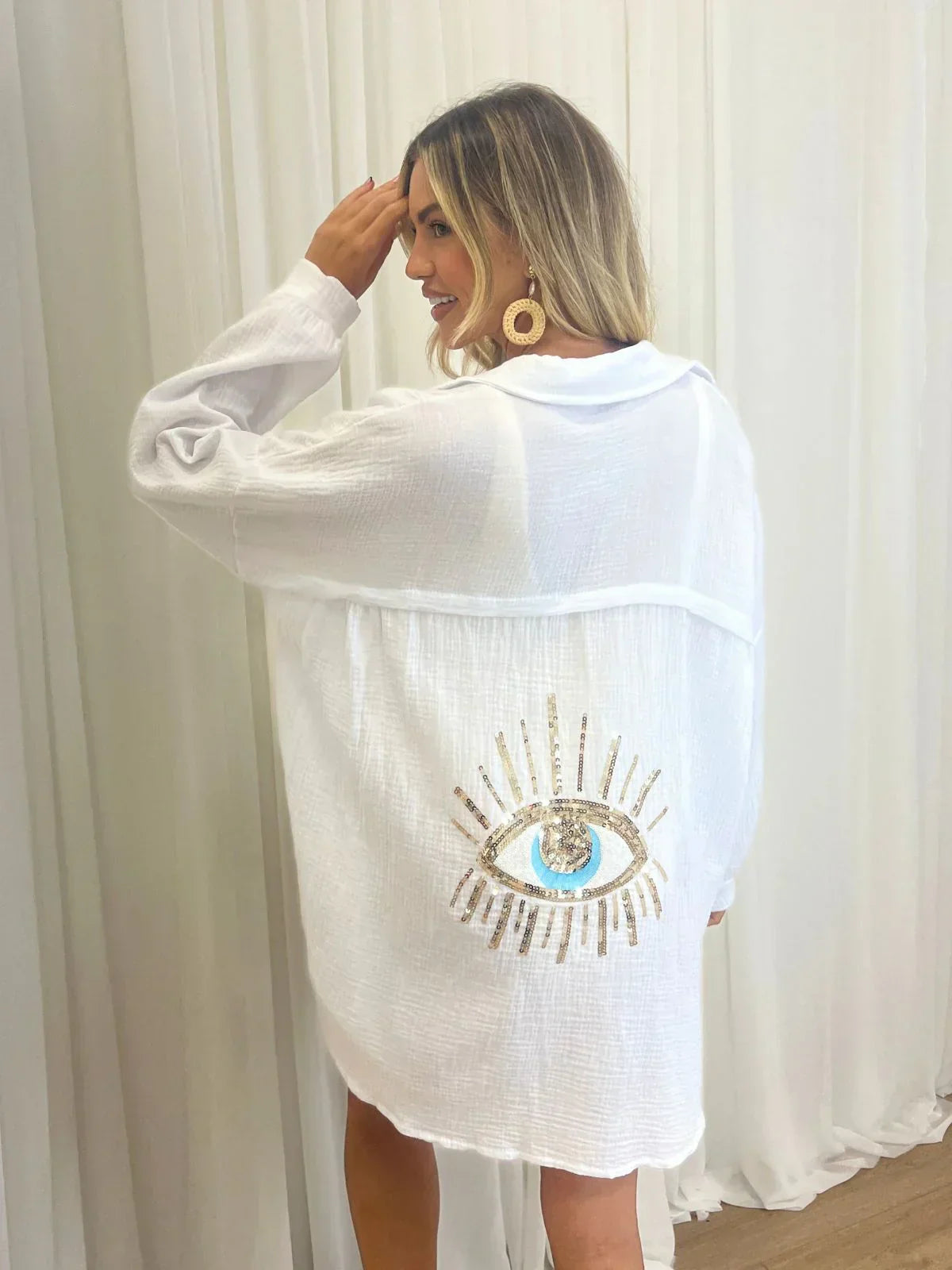 Giada – Κιμονό Κεντητό Oversize