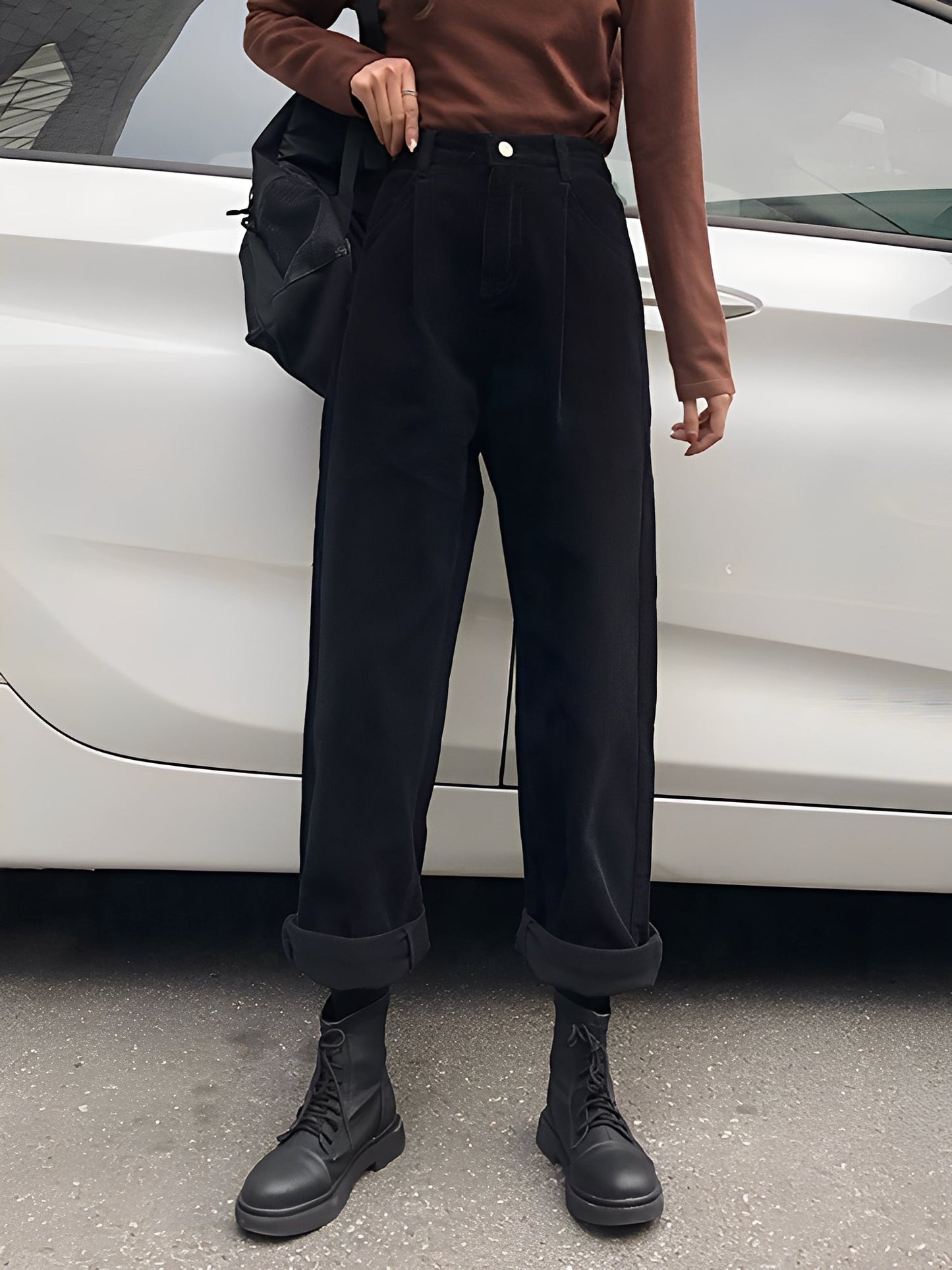 Shelbie - Κλασικό παντελόνι κοτλέ με ευρύ πόδι για γυναίκες