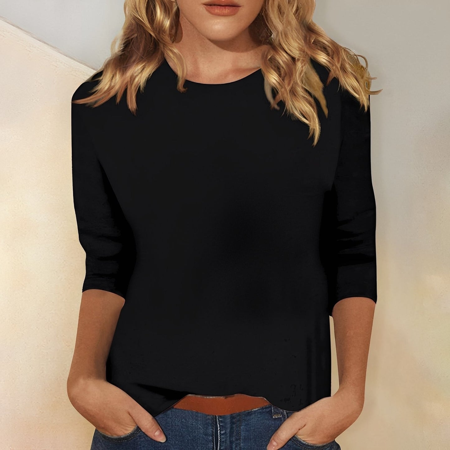 Louisa - Εύκολο, απλό μακρυμάνικο μπλουζάκι για γυναίκες