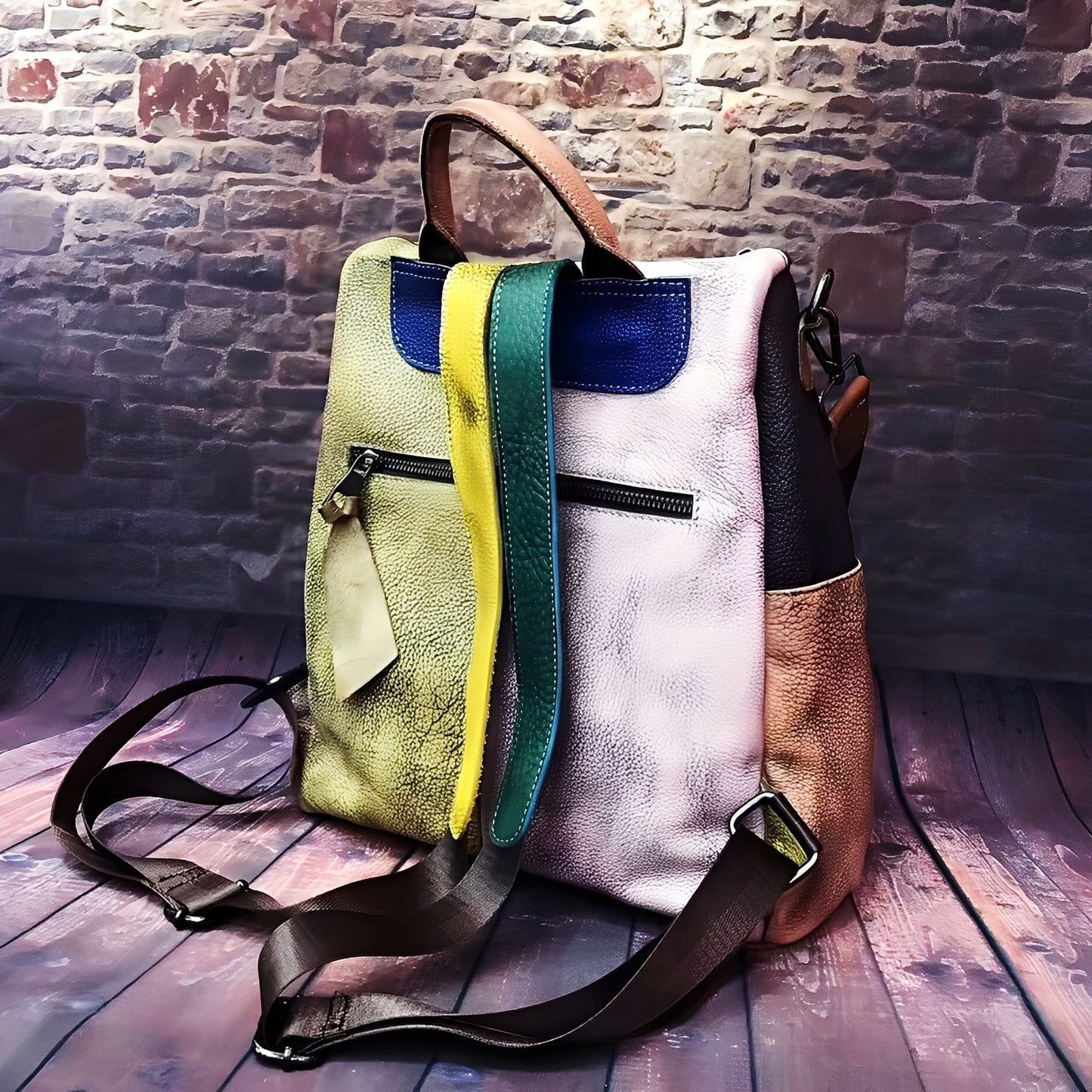 Alayna - Κλασικό Δερμάτινο Σακίδιο για Γυναίκες