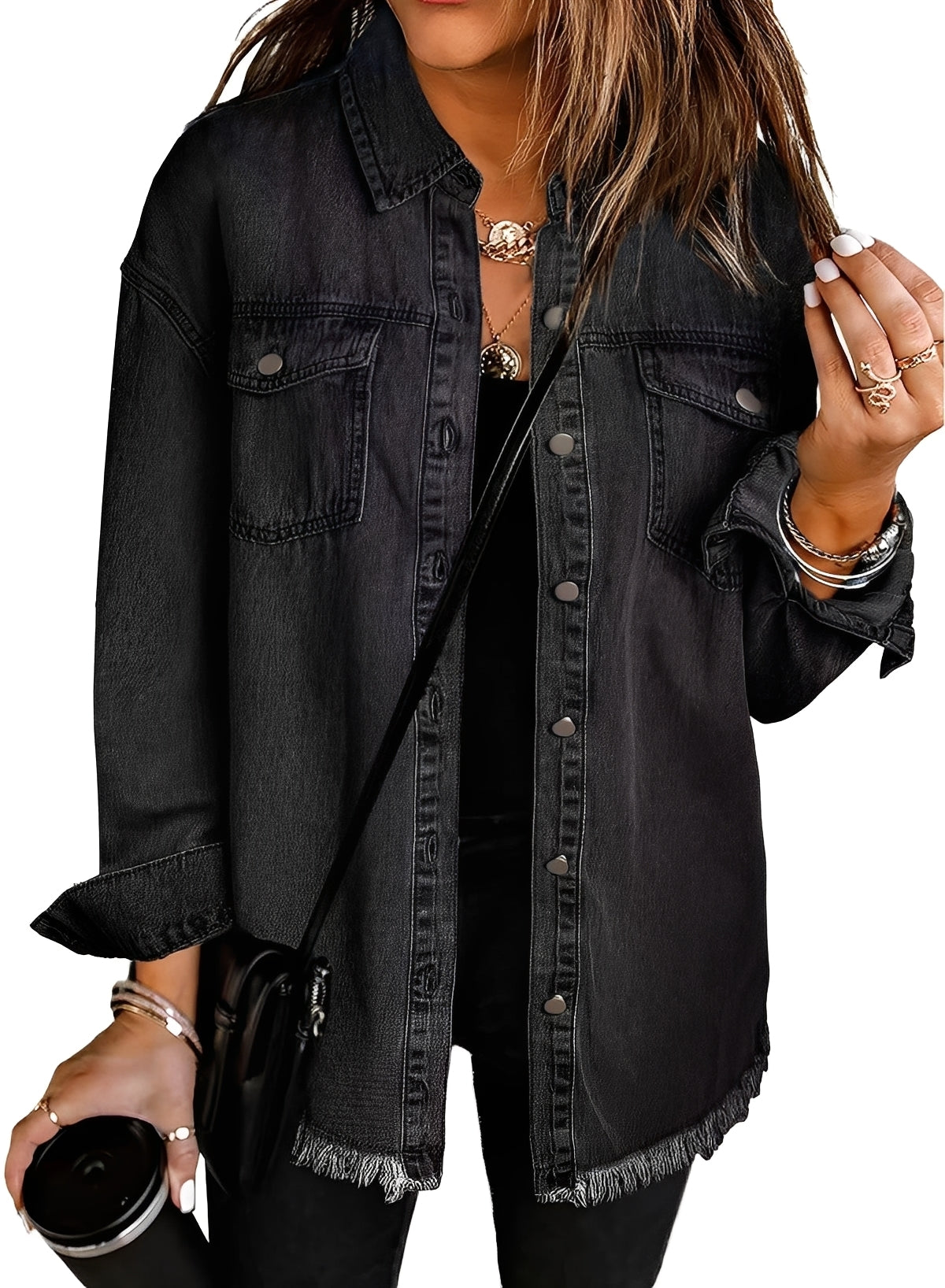 Deborah - Relaxed, washed denim jacket for women