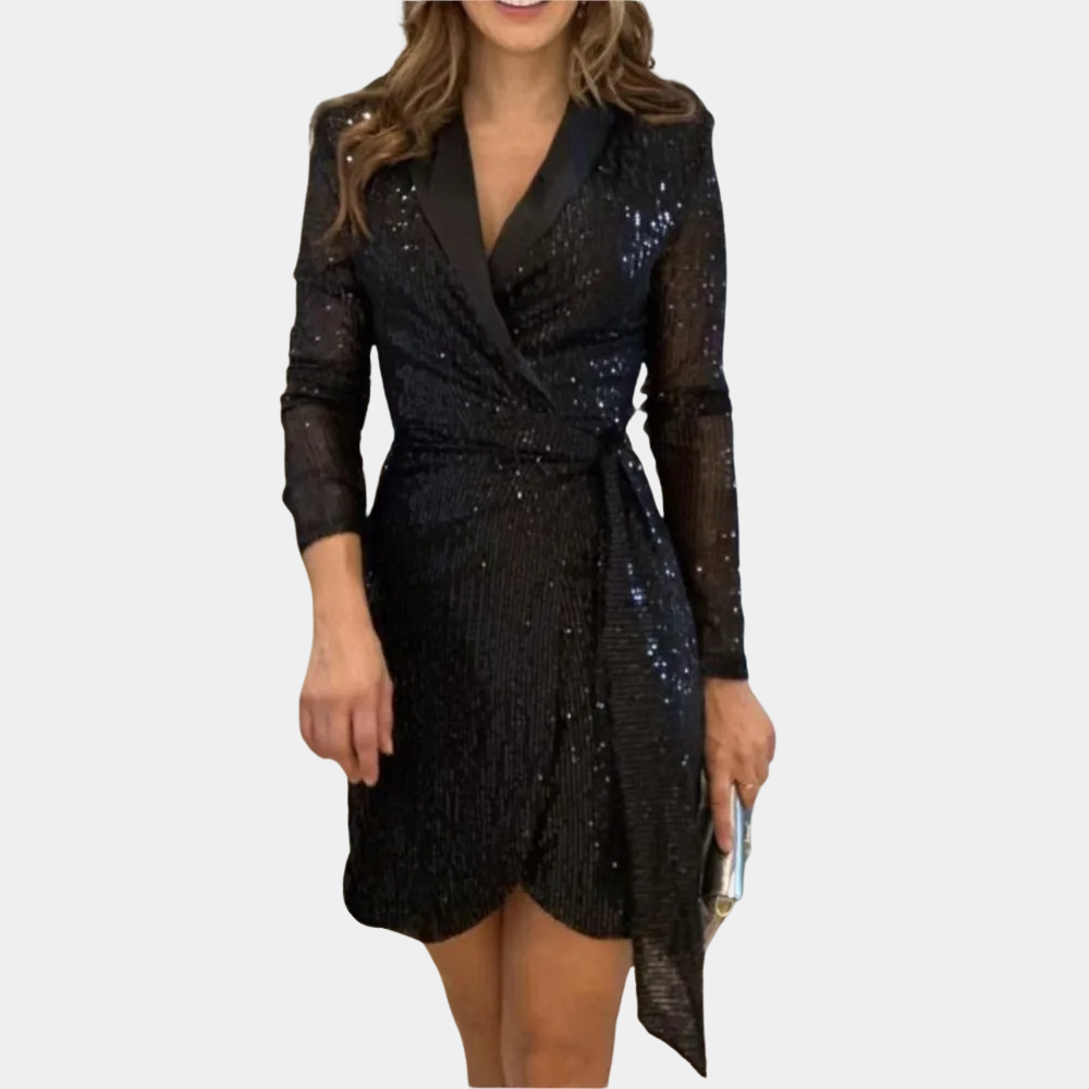 Nessa - Rochie sacou cu curea în talie pentru femei