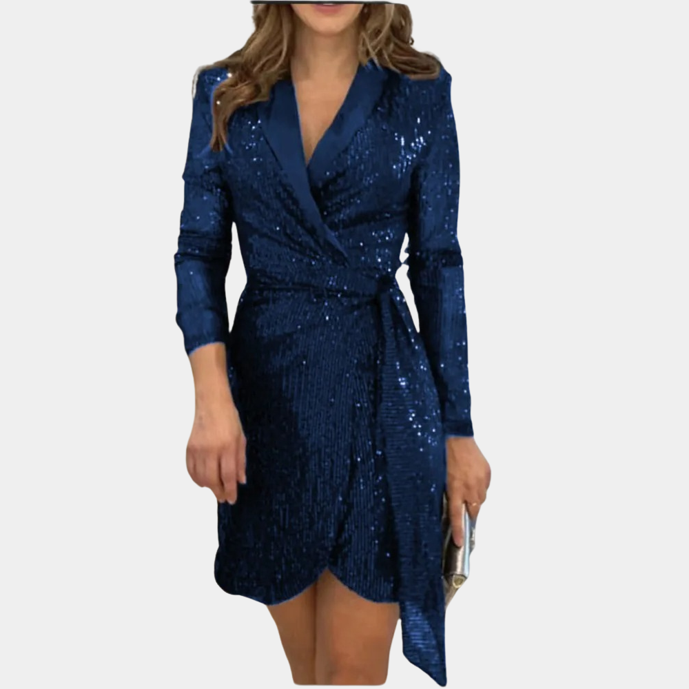 Nessa - Rochie sacou cu curea în talie pentru femei