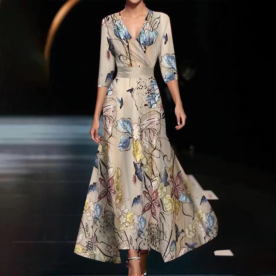 Yuna - Wrap dress with floral print