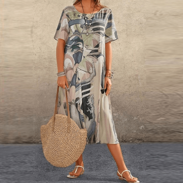 Elizabeth – Refined dress with floral print