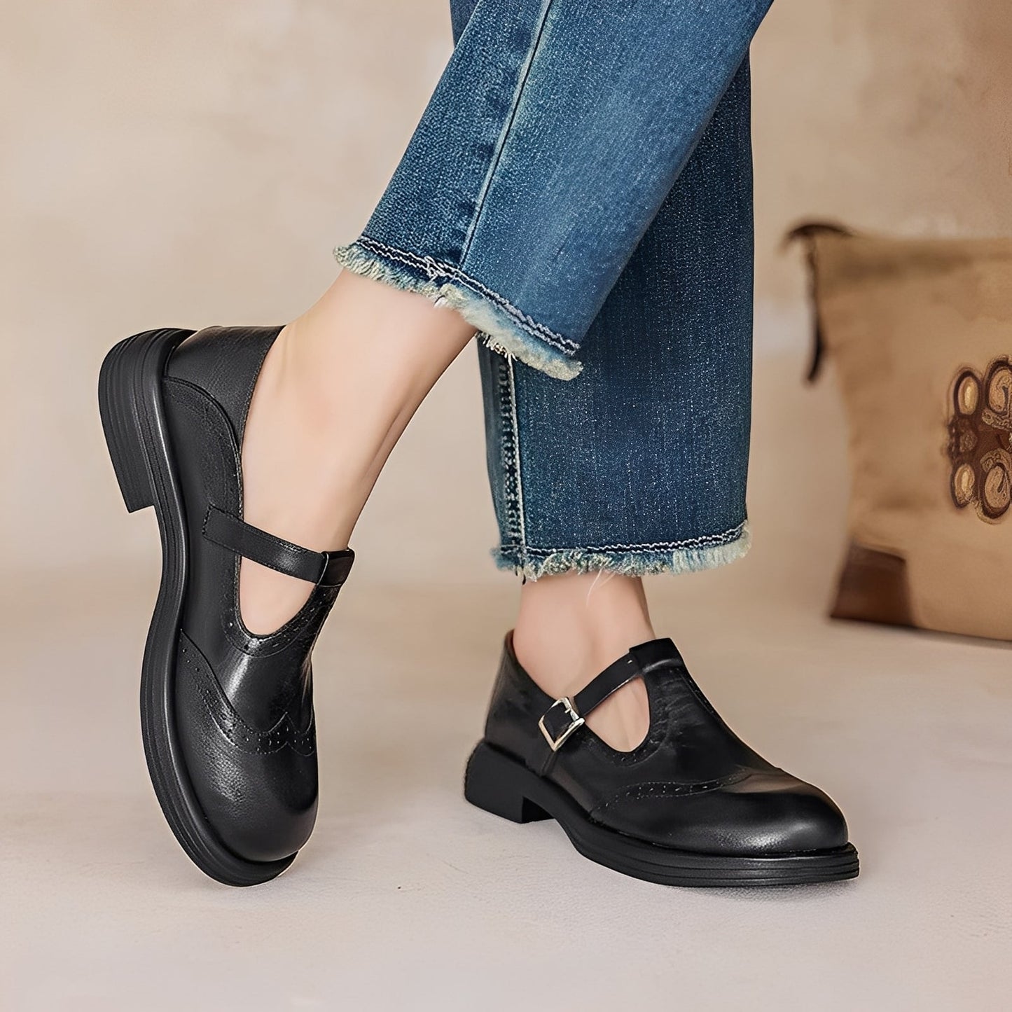 Marley - Stylish flat leather shoes for women