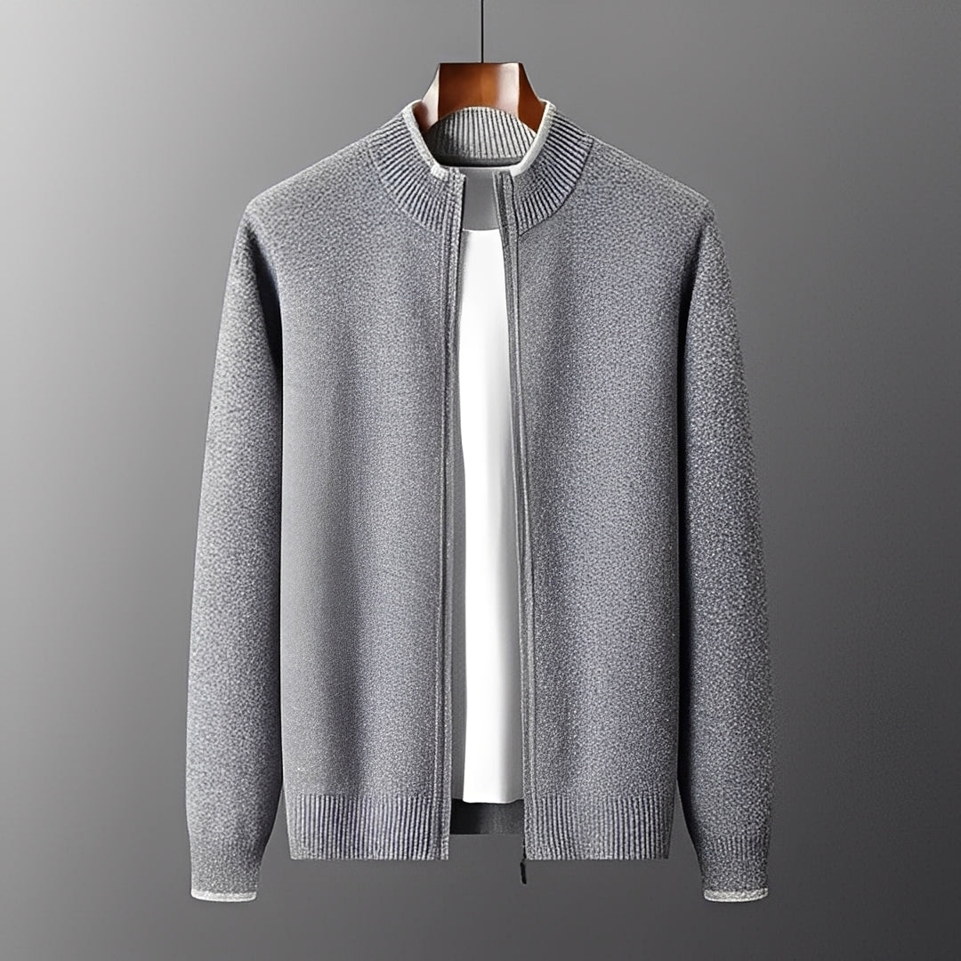 Eugene - Modern cashmere jacket with zipper for men