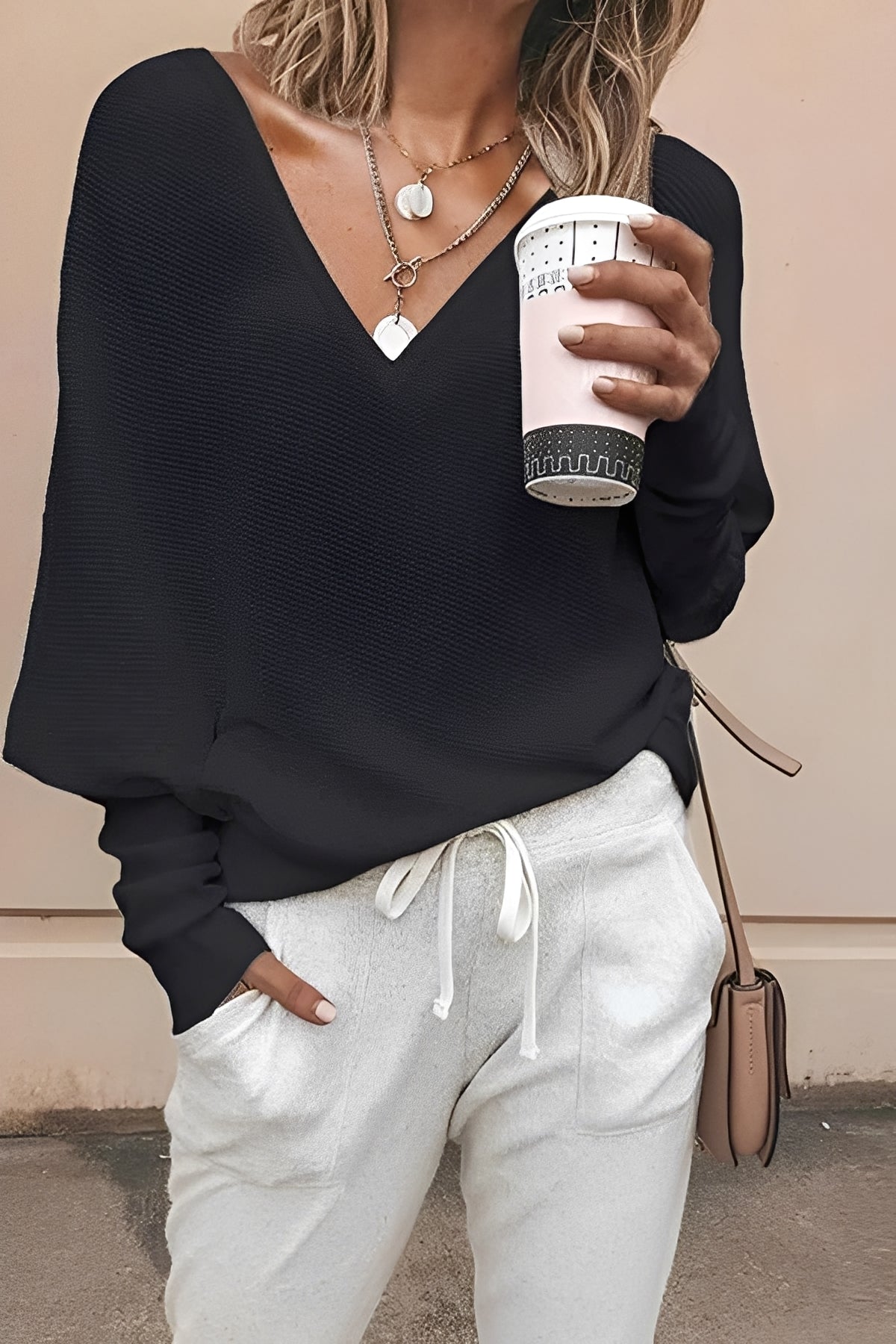 Regena - Χαλαρό μακρυμάνικο μπλούζα για γυναίκες