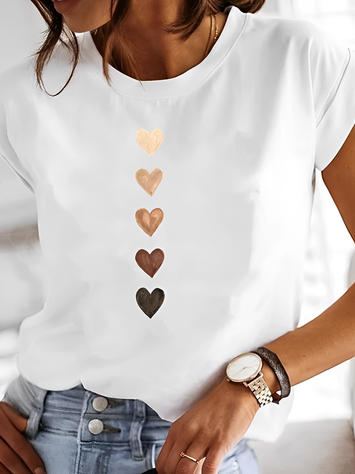 Nora – Λευκό T-Shirt Καλοκαίρι