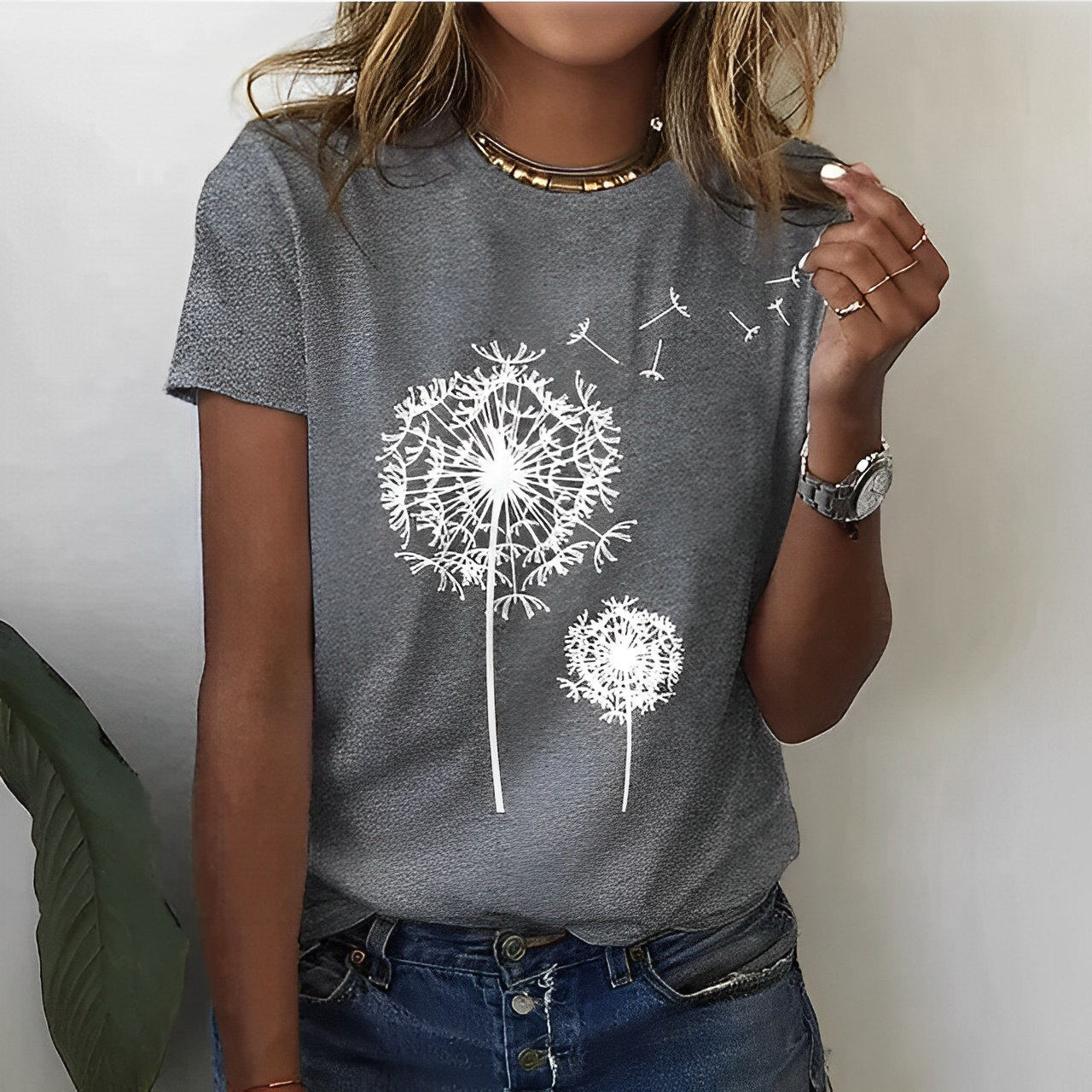 Lilly – Καλοκαιρινό T-Shirt με Στρογγυλή Λαιμόκοψη