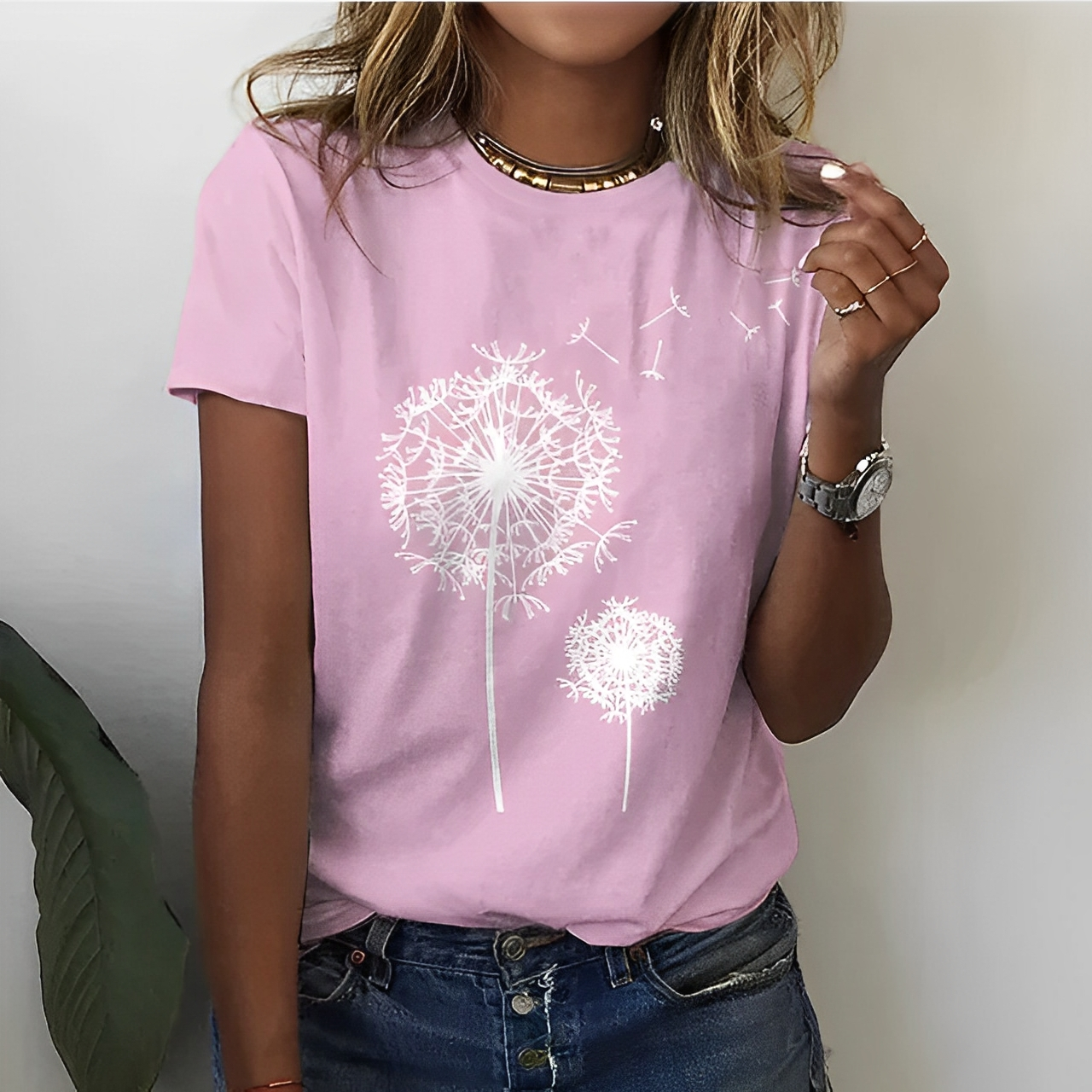 Lilly – Καλοκαιρινό T-Shirt με Στρογγυλή Λαιμόκοψη