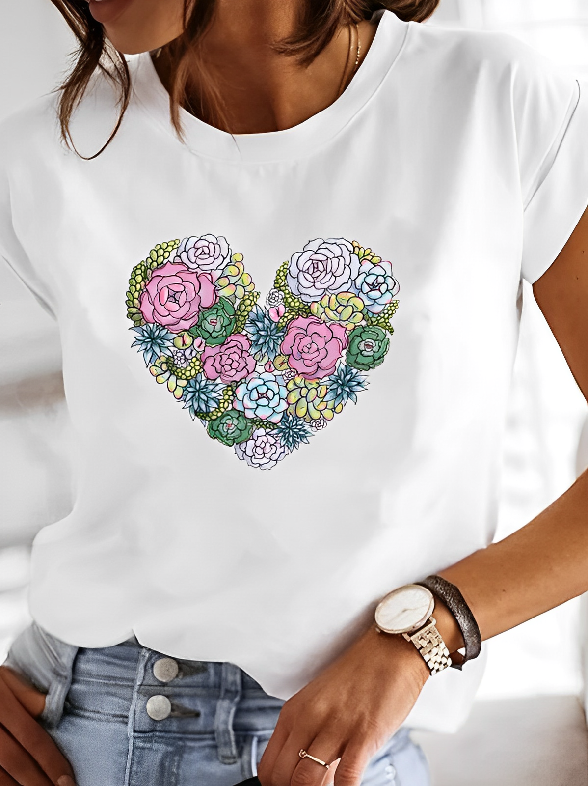 Nora – Λευκό T-Shirt Καλοκαίρι