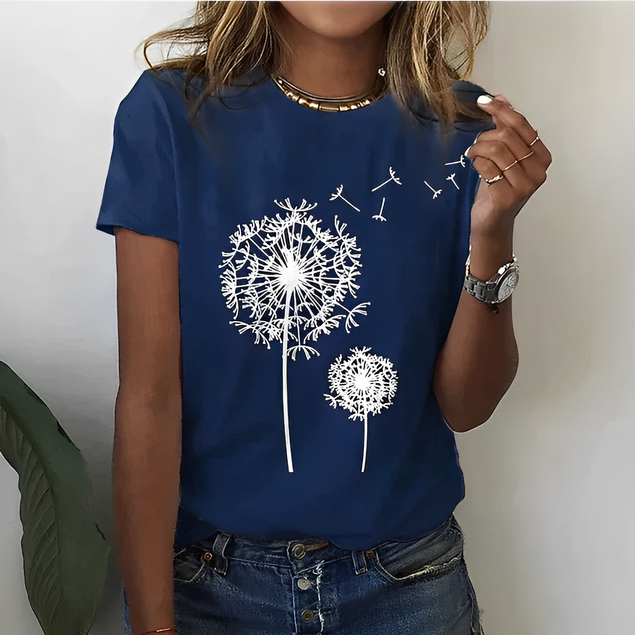 Lilly – Καλοκαιρινό T-Shirt με Στρογγυλή Λαιμόκοψη