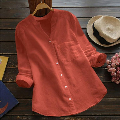 Elma - A comfortable and loose linen and cotton shirt