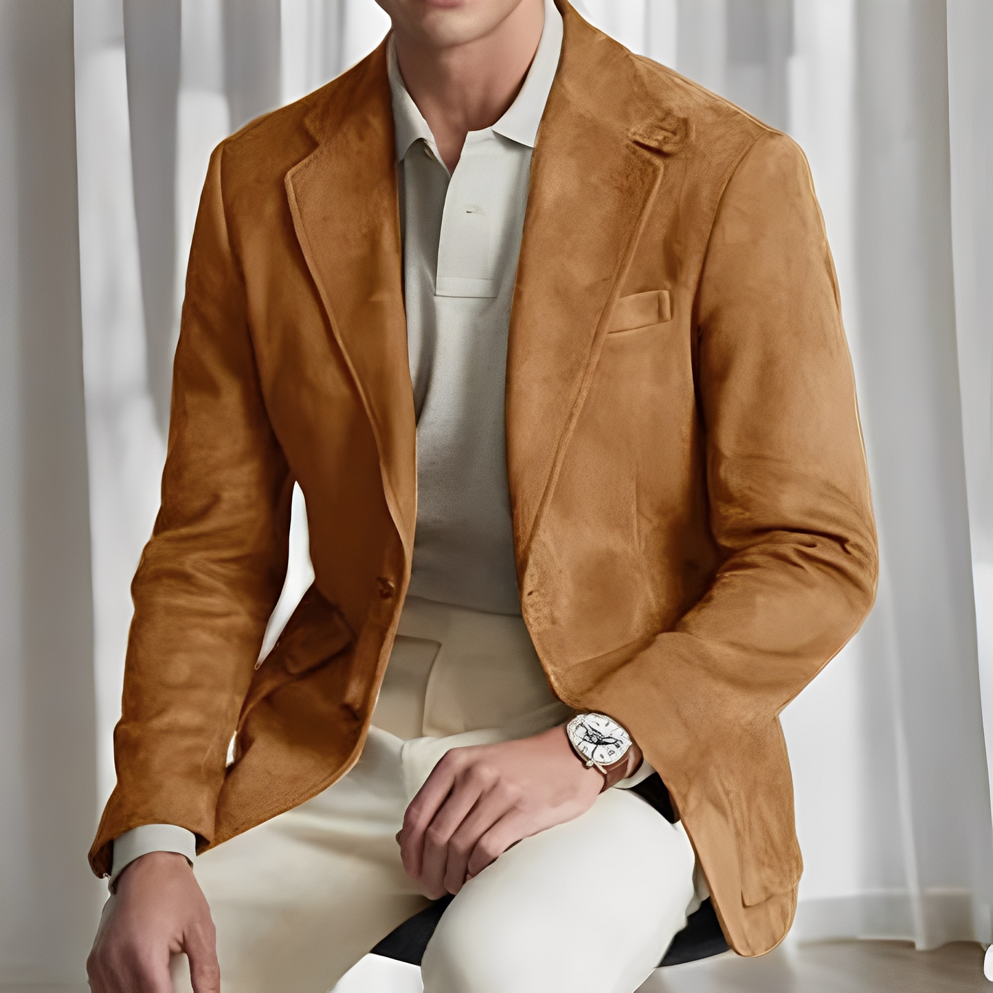 Martin - Elegant jacket with button for men