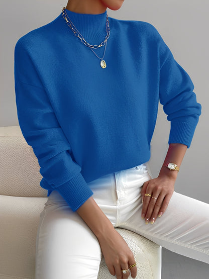 Roxana - Κομψό πλεκτό πουλόβερ με μισό λαιμό για γυναίκες