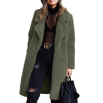 Katharine - Elegant wool fur coat for women
