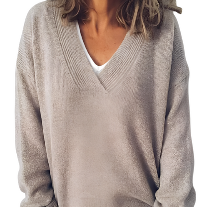 Camryn - Χαλαρός, χαλαρά πλεγμένος πουλόβερ για γυναίκες