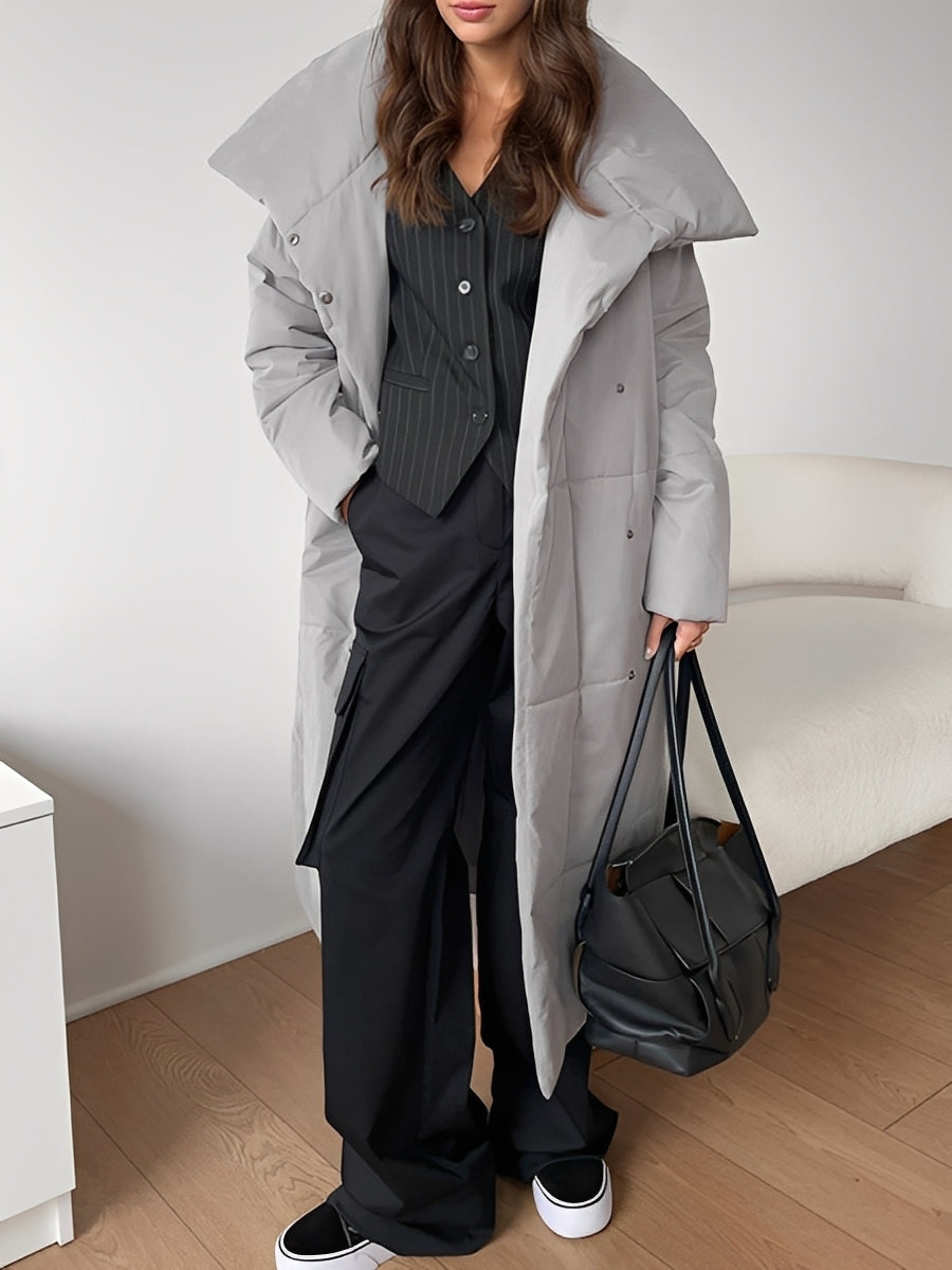 Adaline - Long, warm, lined cardigan for women