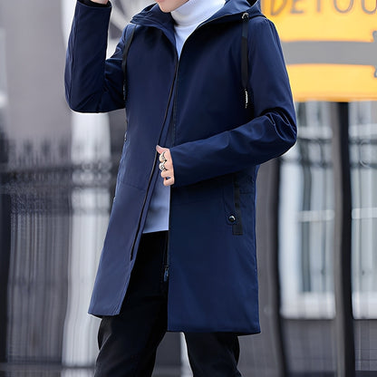 Lucas - Χαλαρό, παχύ, αδιάβροχο μπουφάν με κουκούλα για άνδρες