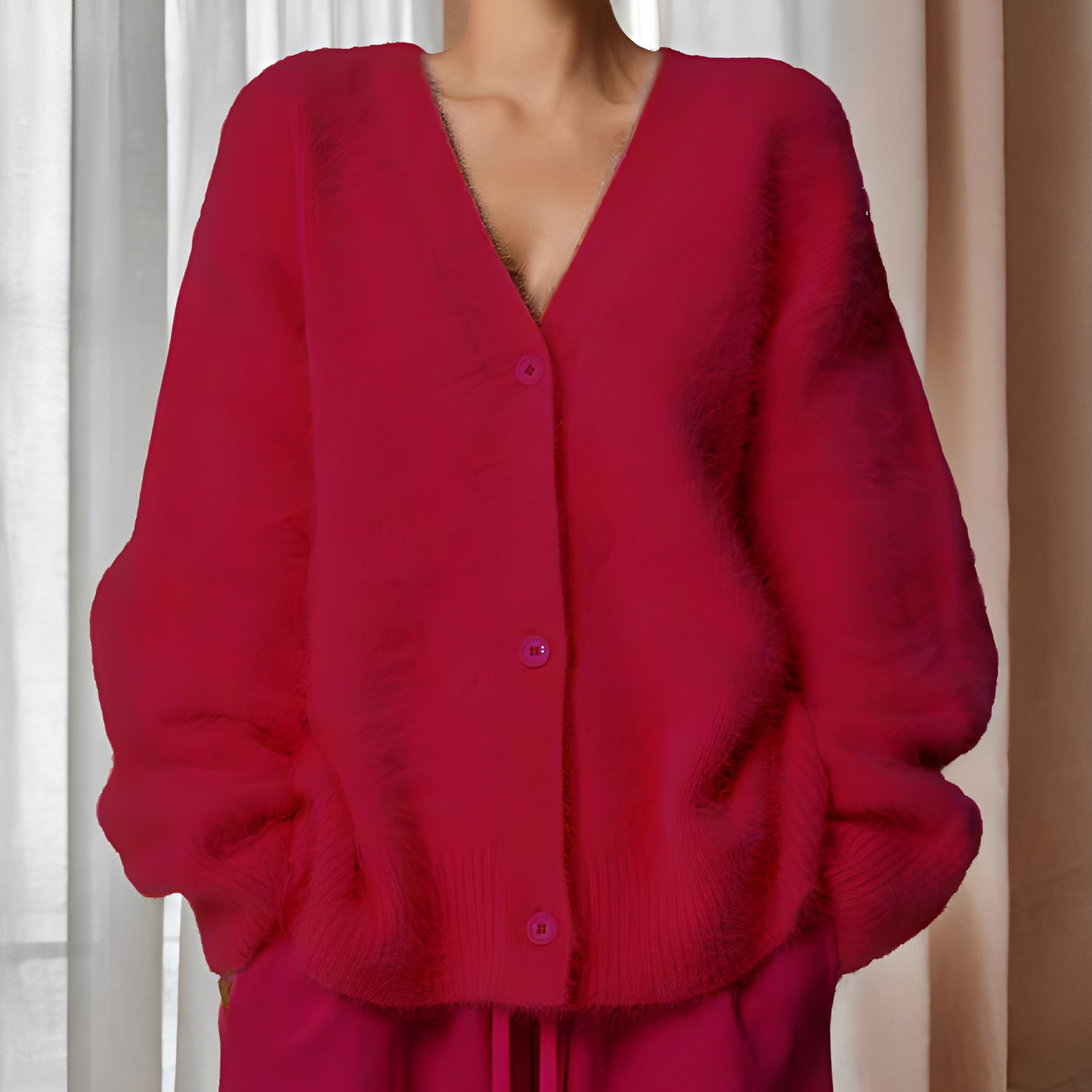 Emberly - Χαλαρός, χαλαρά εφαρμοστός κασμιρένιος πουλόβερ για γυναίκες