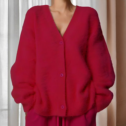 Emberly - Χαλαρός, χαλαρά εφαρμοστός κασμιρένιος πουλόβερ για γυναίκες