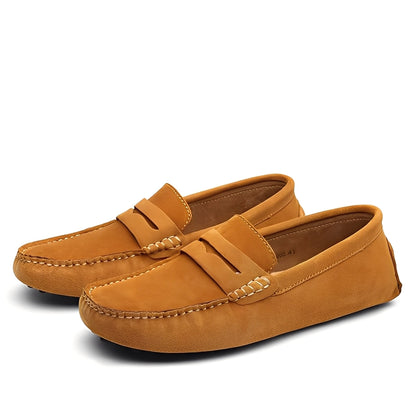 Joshua - Stylish suede leather moccasins for men