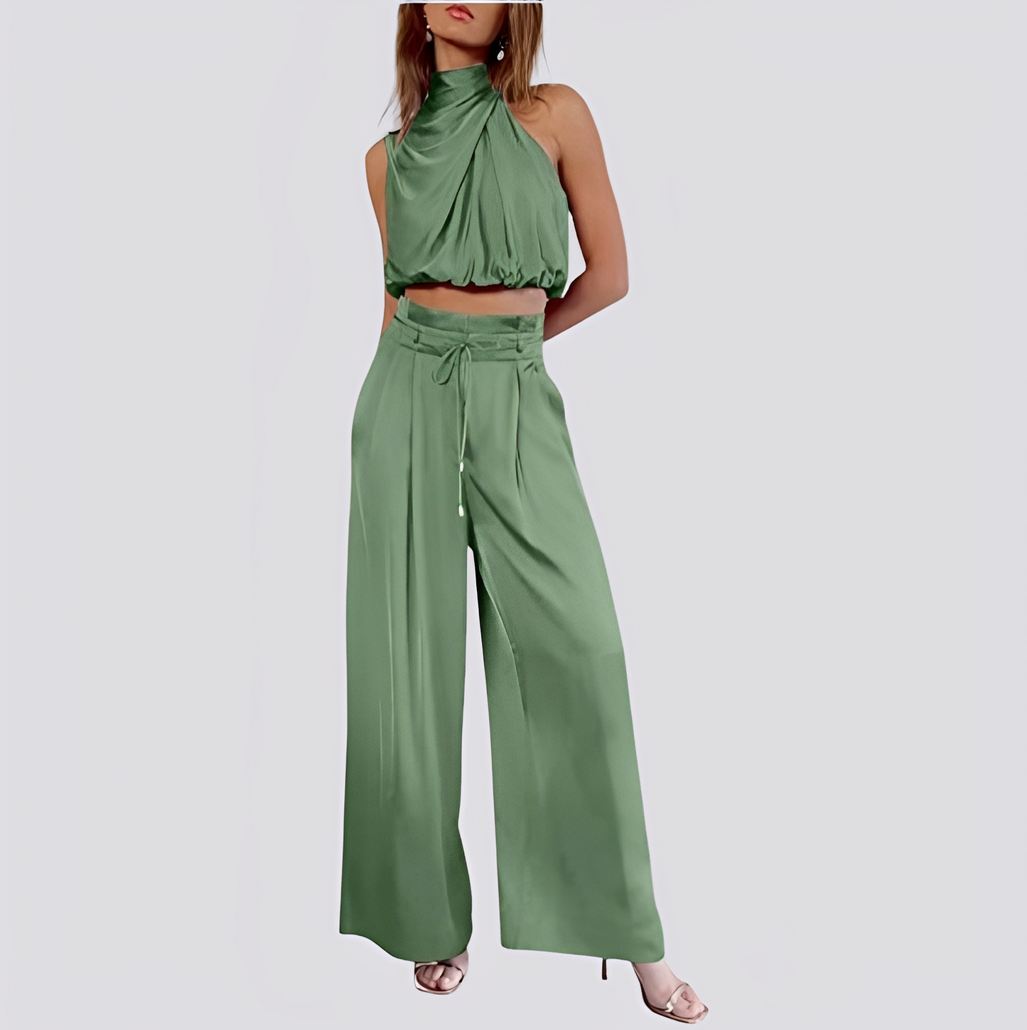 Laura - Casual, loose-fitting set with wide leg for women