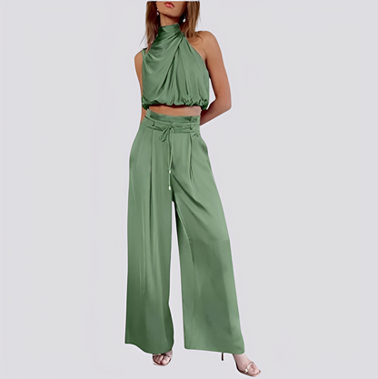 Laura - Casual, loose-fitting set with wide leg for women
