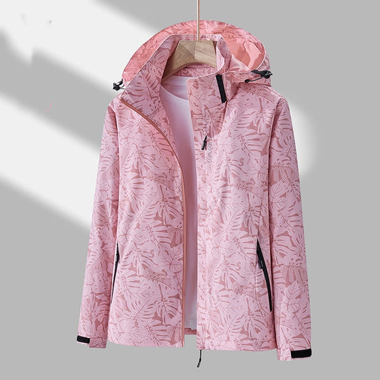 Emmaline - Stylish printed outdoor jacket with hood for women