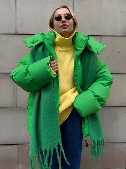 Loreen - Warm, lined, loose cardigan for women