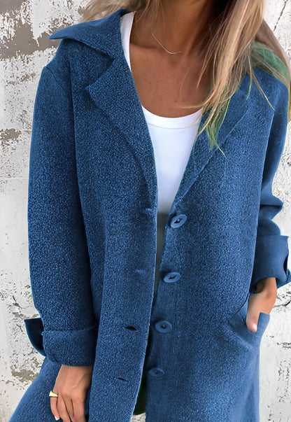 Izabelle - Daily long knitted coat for women