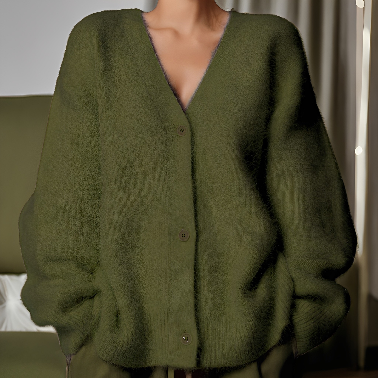 Emberly - Χαλαρός, χαλαρά εφαρμοστός κασμιρένιος πουλόβερ για γυναίκες