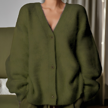 Emberly - Χαλαρός, χαλαρά εφαρμοστός κασμιρένιος πουλόβερ για γυναίκες