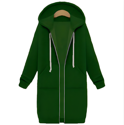 Jasmin - Relaxed, thick, short-length hooded jacket