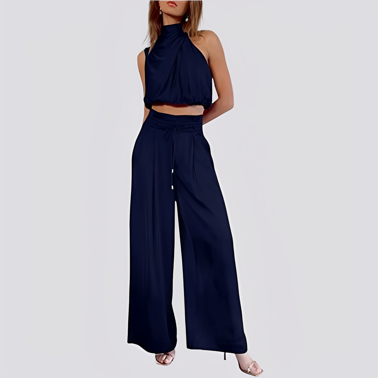 Laura - Casual, loose-fitting set with wide leg for women