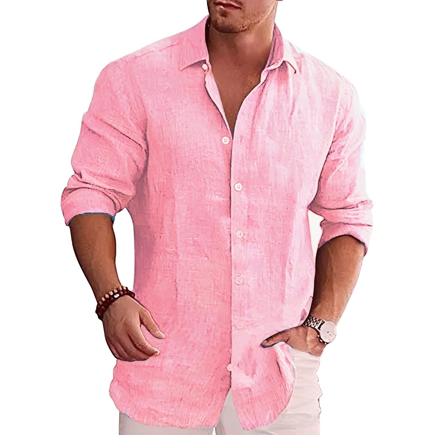 Louis - Casual Long-Sleeve Slim-Fit Shirt for Men