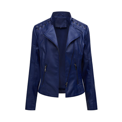 Narelle - Stylish, slim short leather jacket for women