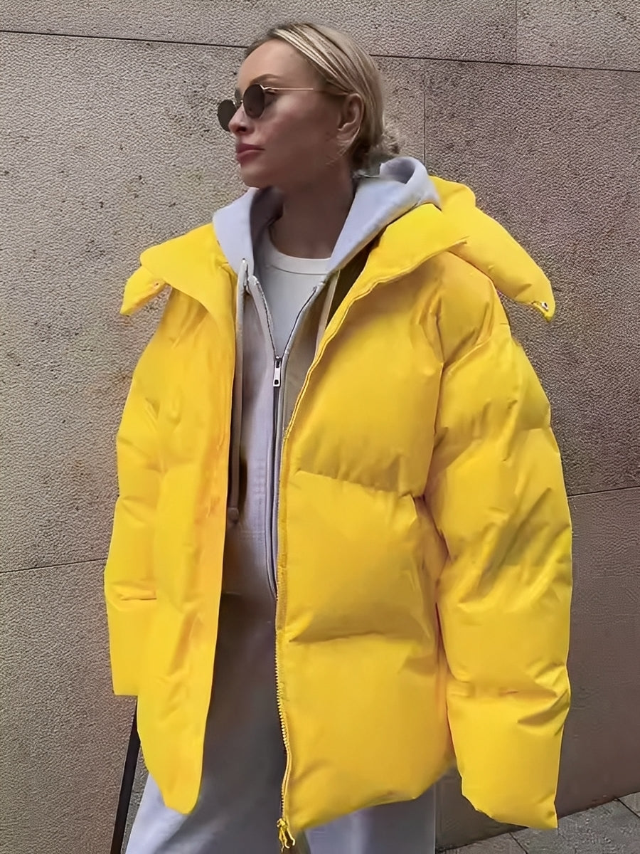 Loreen - Warm, lined, loose cardigan for women