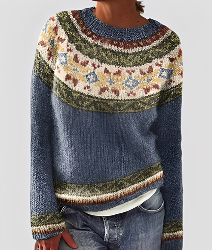 Christal - Κομψό, χαλαρά κομμένο μάλλινο πουλόβερ για γυναίκες