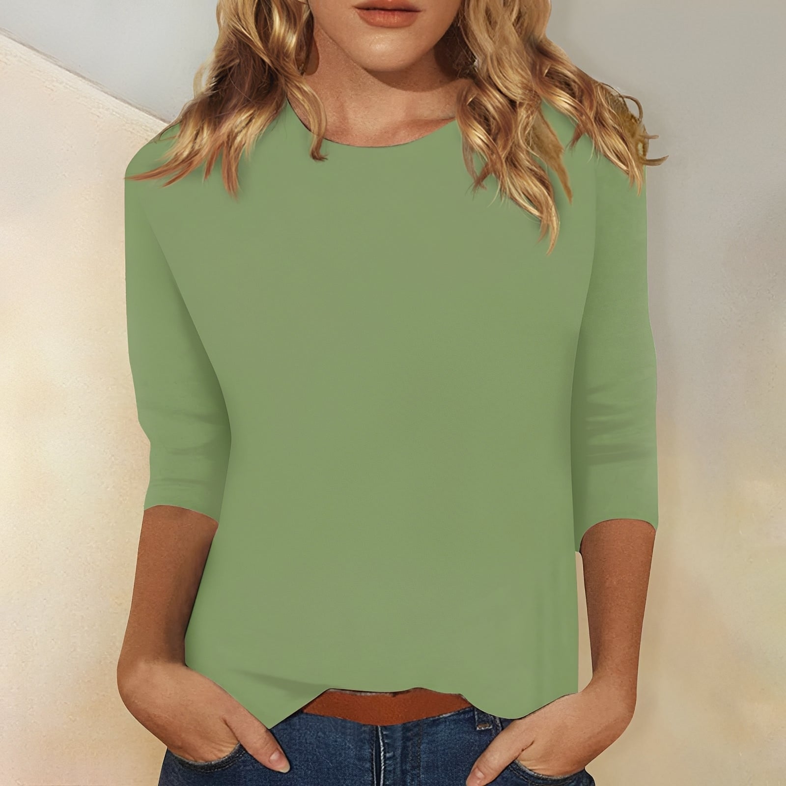 Kathryn - Casual shirt with 3/4 sleeves for women